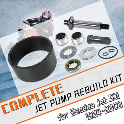 Solid Spare For 1994-2002 SeaDoo Jet Pump Rebuild Kit Wear Ring Impeller Shaft Seal Oil Tool