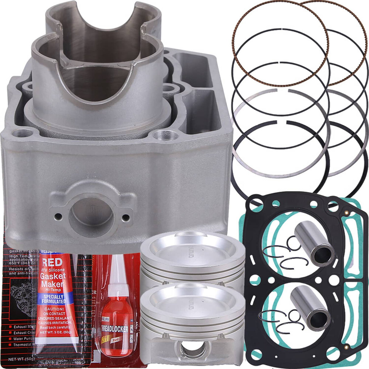 Solidspare 2008-2014 Cylinder Piston Gasket Top End Kit for Polaris Ranger 800 RZR 800 ATV