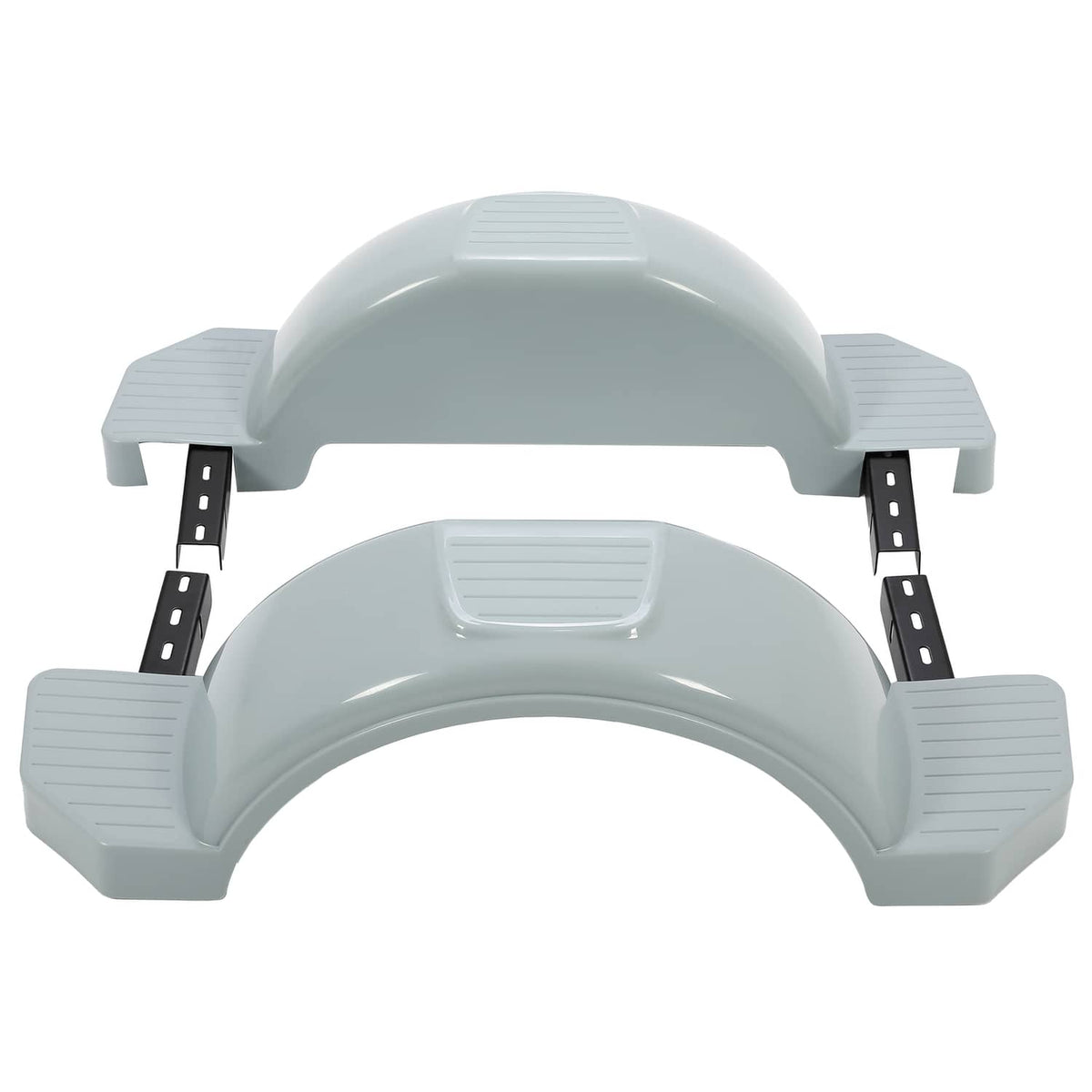 Solidspare 2 pcs Single Axle Trailer Fenders For 13" Wheels Tire Skirt Boat Gray