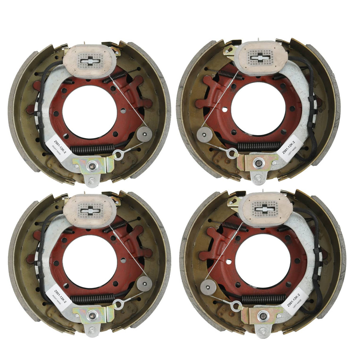 Solidspare NEW 4pcs 12-1/4x5" 12K 15K Electric Backing Plate Trailer Brake Fits Dexter 5"