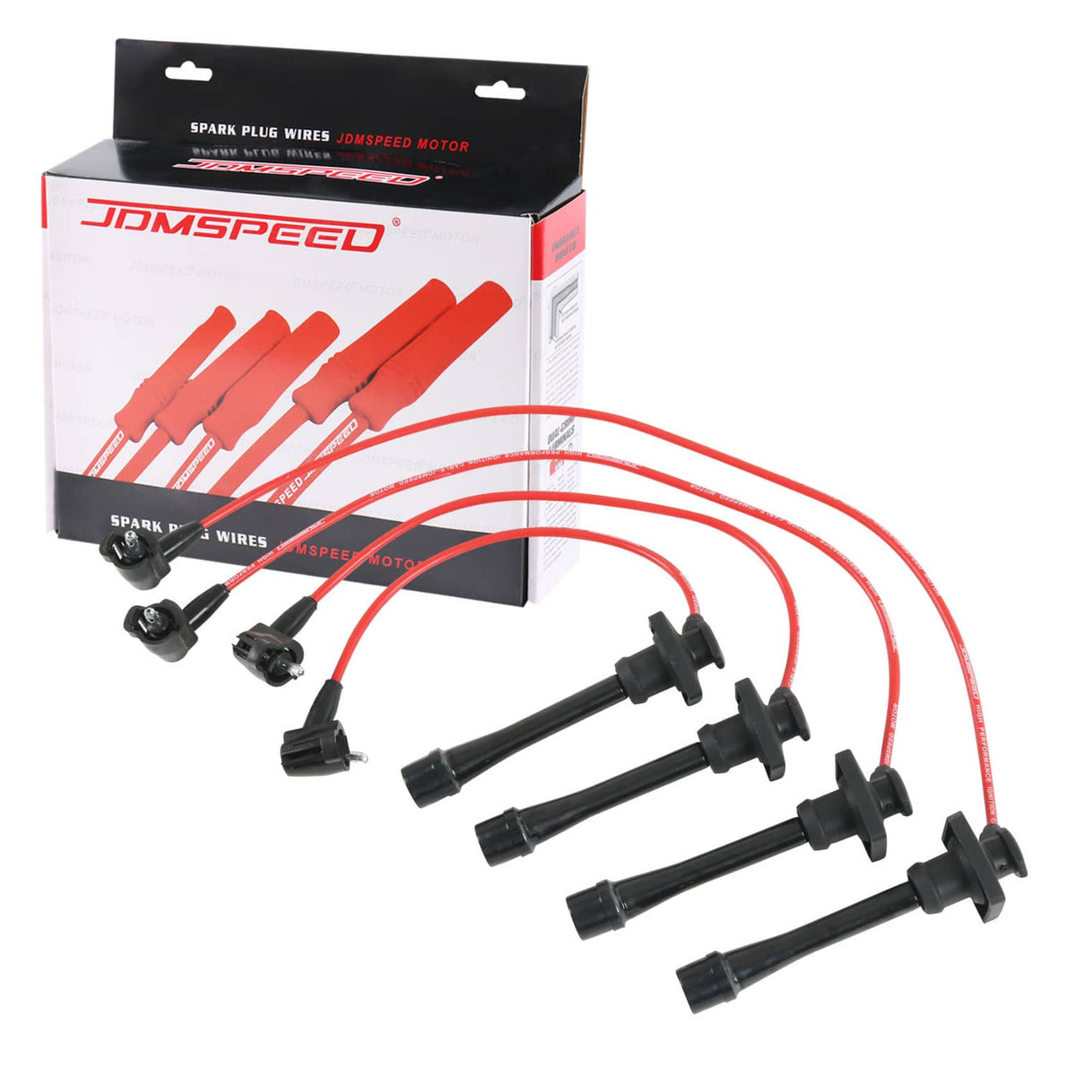 Solidspare JDMSPEED Spark Plug Wires Set for 93-97 Geo Prizm Toyota Celica Corolla 1.6L 1.8