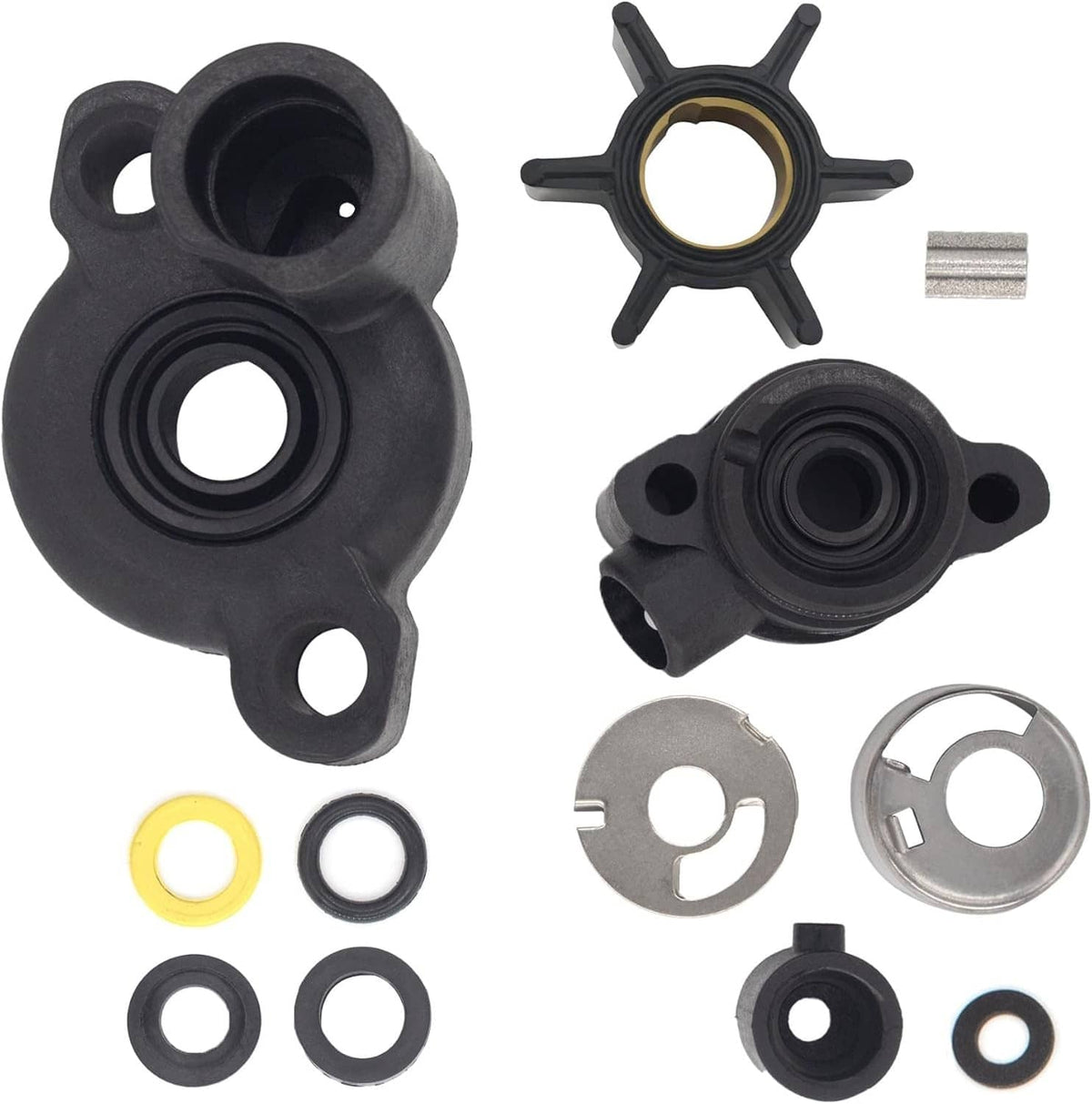 Solid Spare 0.438" Water Pump Rebuild Kit for 4 4.5 6 7.5 9.8 89980T1 89980Q1 92970A5 Marine