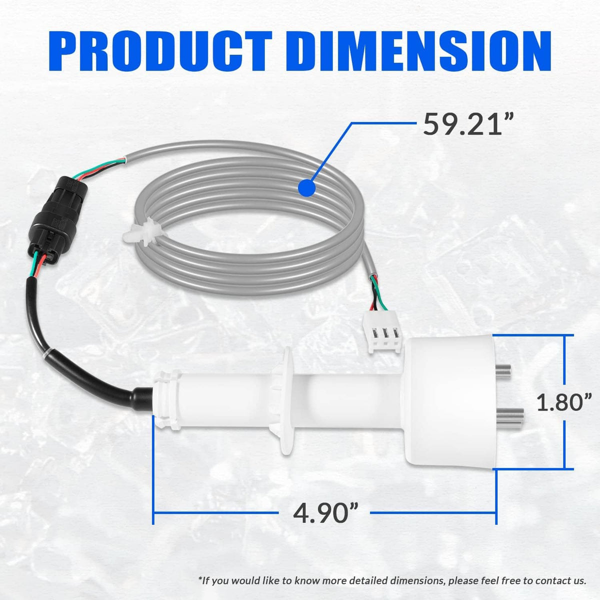 Solidspare 000016053 Ice Water Level Sensor Probe Kit with Harness for Manitowoc Ice Maker