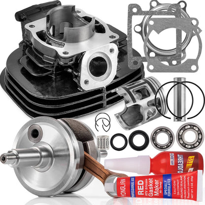 Solidspare Cylinder Piston Crank Motor Rebuild Gasket Kit for Yamaha Blaster 200 1988-06