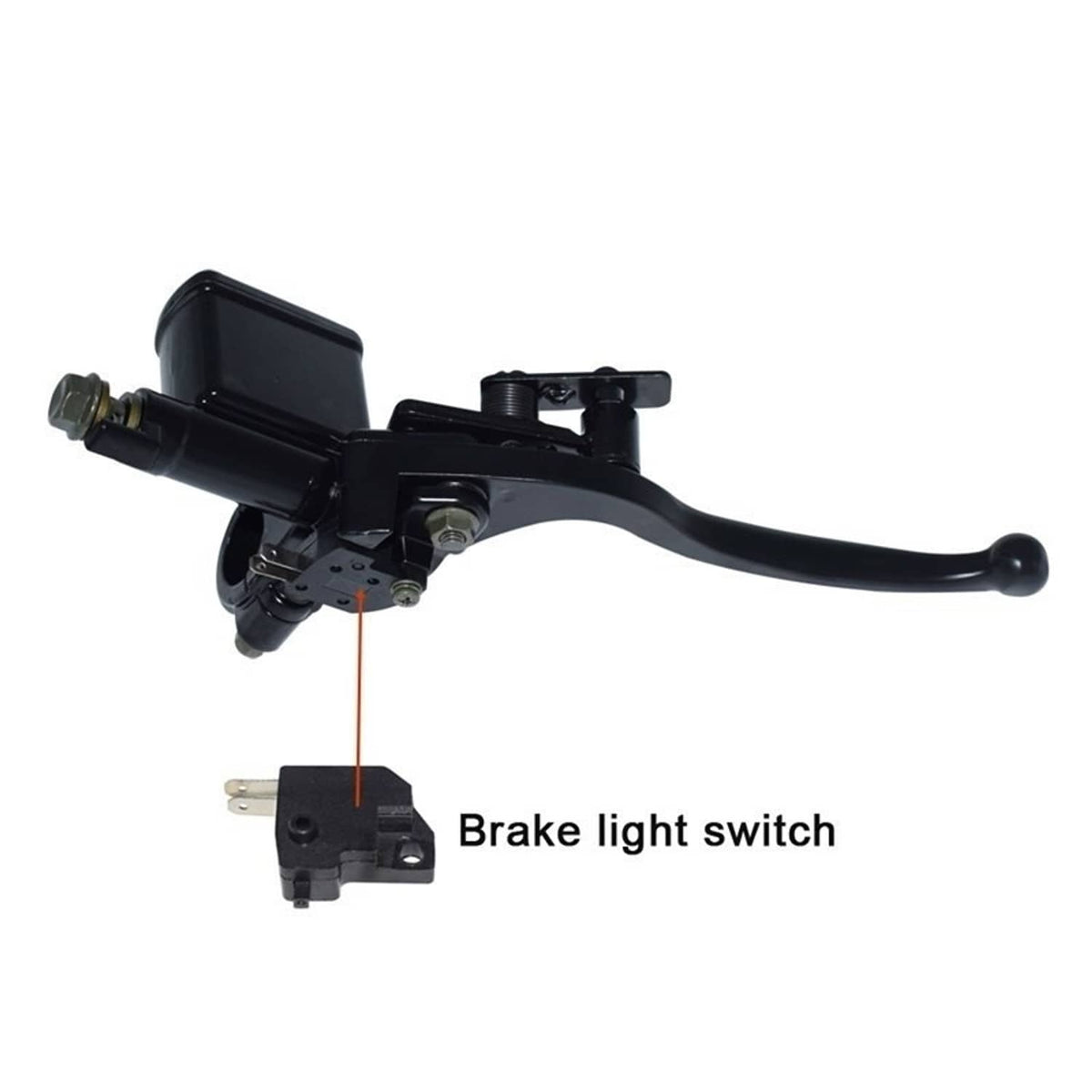 Solidspare 7/8" 22mm Left Handlebar Brake Master Cylinder Lever For 50cc 70cc 90cc ATV Quad