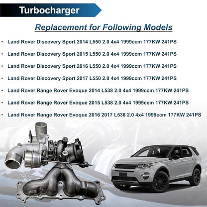 Solidspare Turbo Charger for 2014-2017 Range Rover Evoque L538 Discovery Sport L550 2.0L