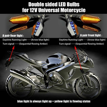 Solidspare 4 Pcs Flowing LED Turn Signals Blinker Light For Yamaha YZF R1 R6 R6S MT DRZ400