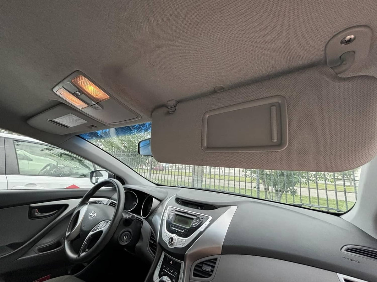Solidspare Grey Sun Visor Makeup Mirror Left-Driver Side For 2011-2016 Hyundai Elantra MD