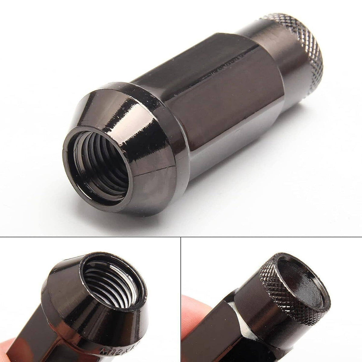 Solidspare 20PCS M12x1.5mm Extended Steel Tuner Open Ended Wheel Lug Nuts For Toyota Honda