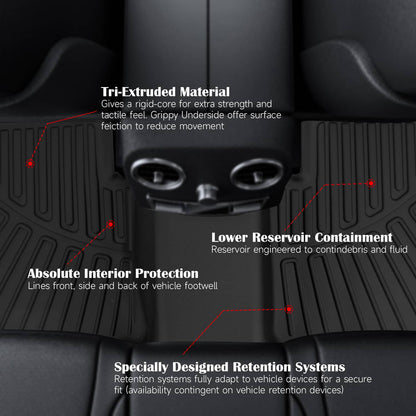 Solidspare Heavy Duty Car Floor Mats For Honda Civic Sedan 2022 2023 2024 2025 Full Set