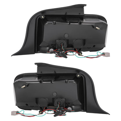 Solid Spare Pair LED Tube Signal Brake Lamps Smoked Tail Lights For 2005-2009 Ford Mustang