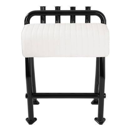 Solidspare 29" Leaning Post Seat W/ 4 Rod Holders Aluminium Boat Seat For Centre Console