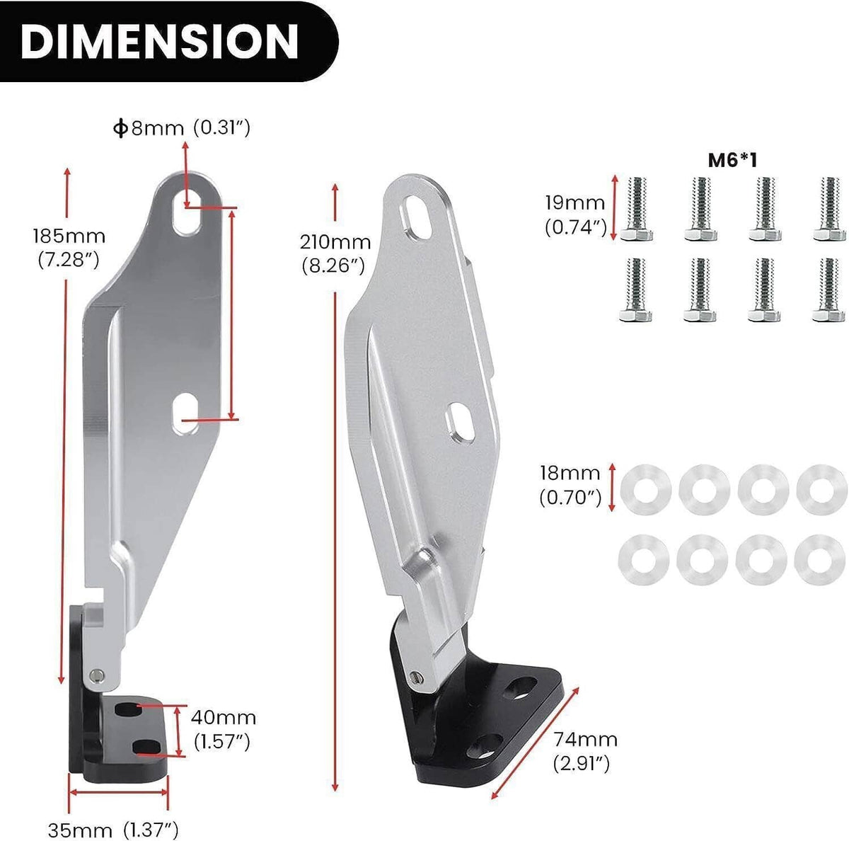 Solidspare Billet Aluminum Quick Release Hood Hinge Latch Set for 96-00 Honda Civic EK New