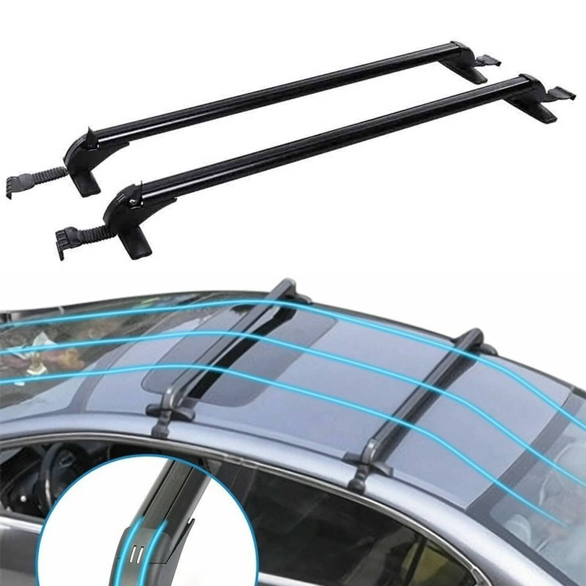 Solidspare For Toyota Corolla Hatchback Car Top Roof Rack Cross Bar Luggage Cargo Carrier