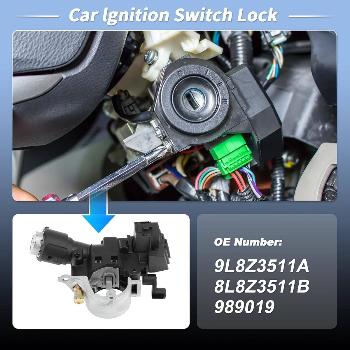 Solidspare Ignition Switch Housing Lock Cylinder W/2 Keys For 2008-2011 Ford Focus Escape