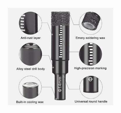 Solid Spare Black New Dry Diamond Drill Bits Durable For Porcelain Granite Tile Ceramic