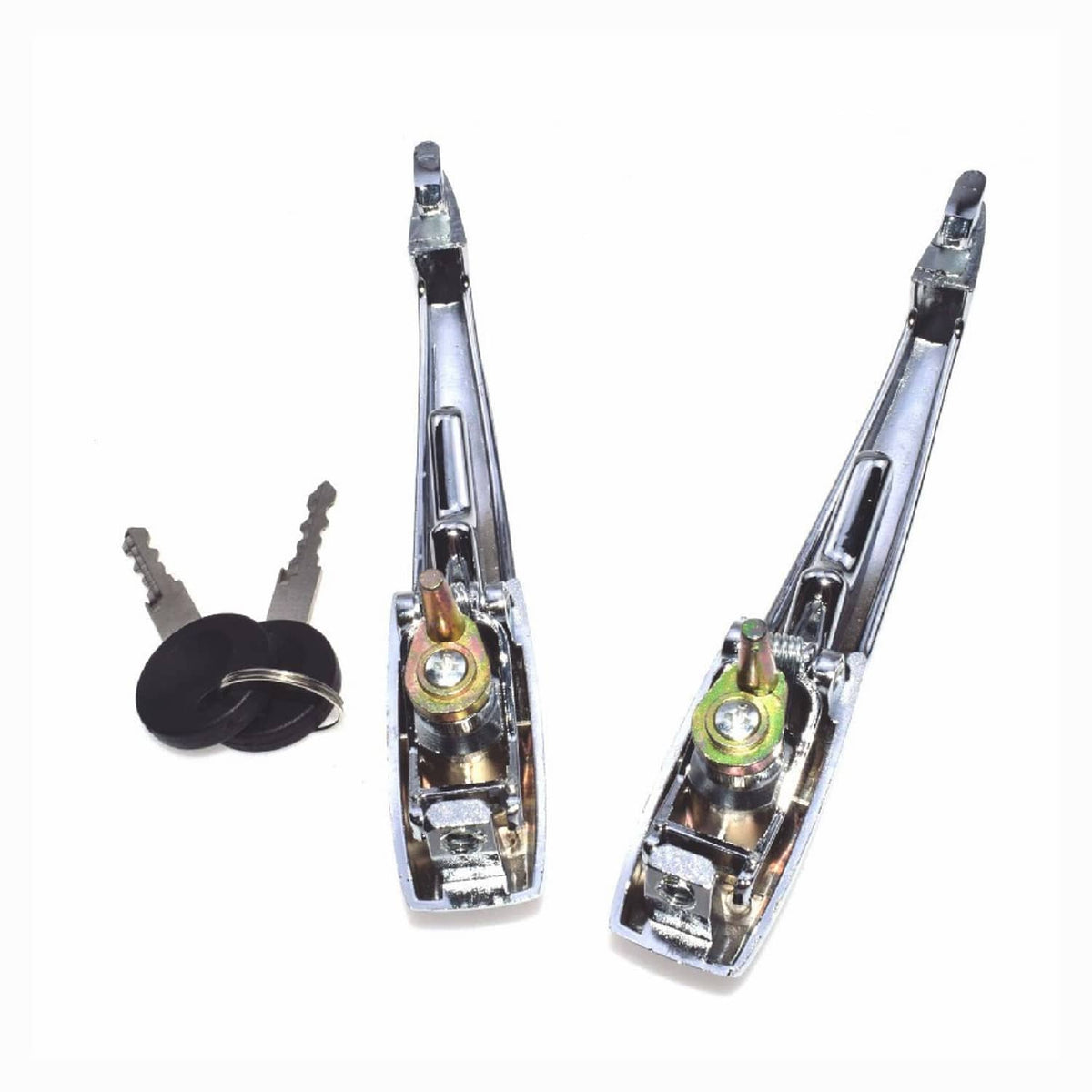 Solid Spare PAIR) OUTER DOOR HANDLES WITH MATCHED KEYS FITS VW TYPE1 BUG 113898205M 1968-79