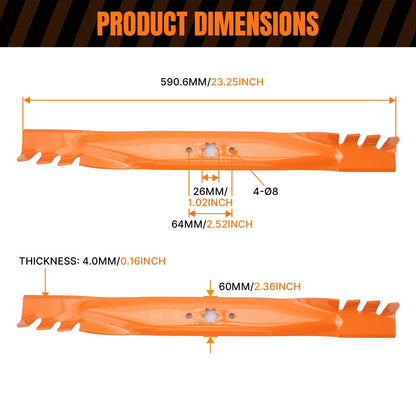 Solidspare 6 Point Star 46 inch Mower Blades for Cub Cadet XT1-46 XT1 XT2 LT46 LX46 LTX1046