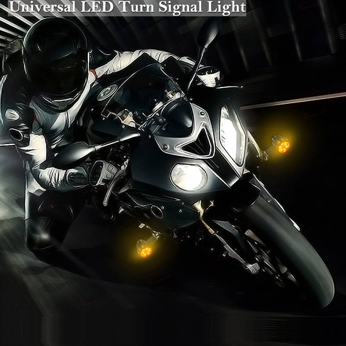 Solidspare For Sports Motorcycle Dirt Bike Light Blinker 4x Turn Signal LED Indicators Dual