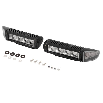 Solidspare 2PCS Headlight Heated LED Plow Lights Universal Replace For 1312100