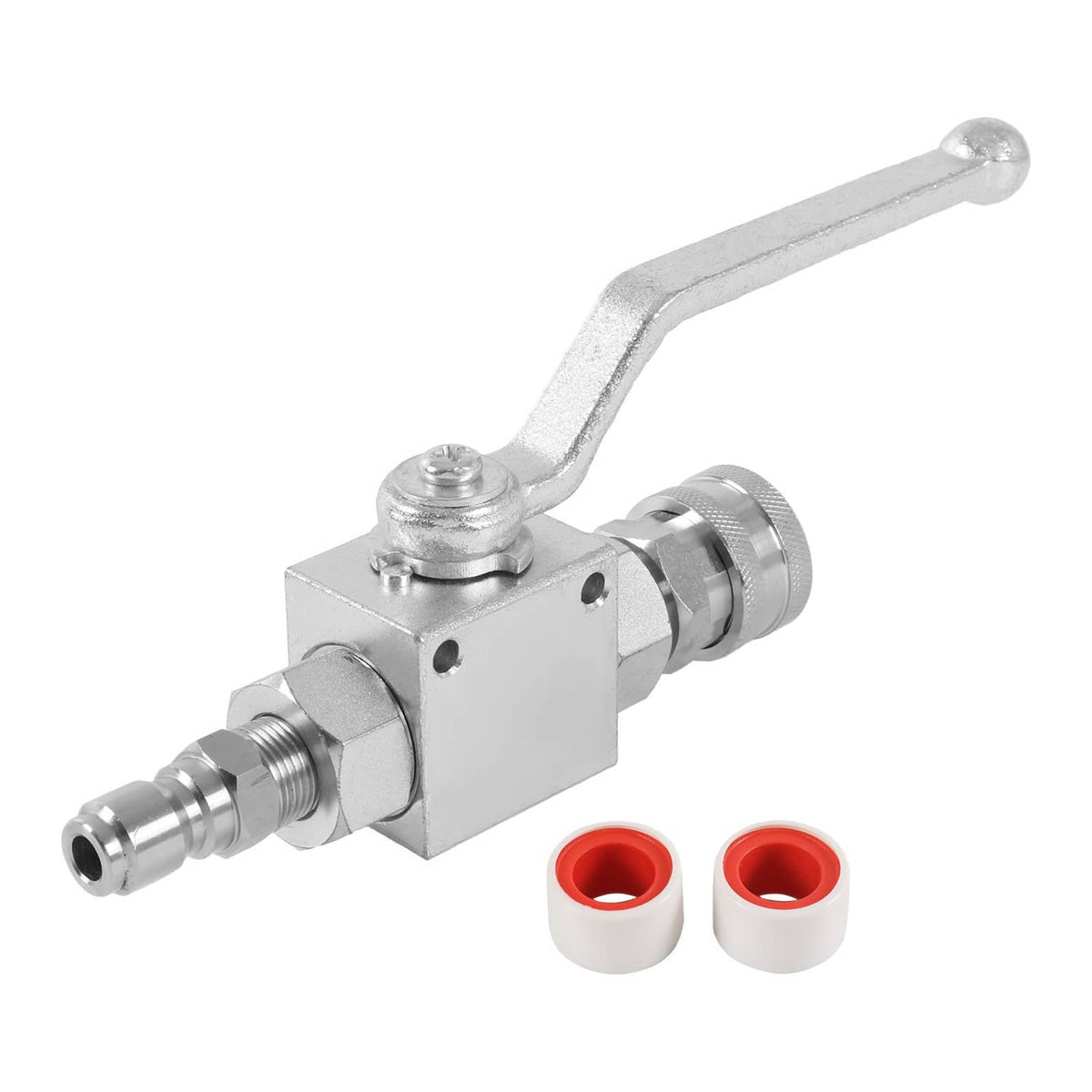 Solidspare Steel High Pressure Washer Ball Valve Kit, 3/8 Inch Quick Connect 4500 PSI