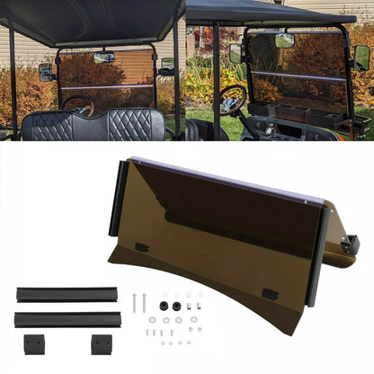 Solidspare For EZGO TXT 2014-UP Golf Cart Fold Down Folding Tinted Windshield Windscreen