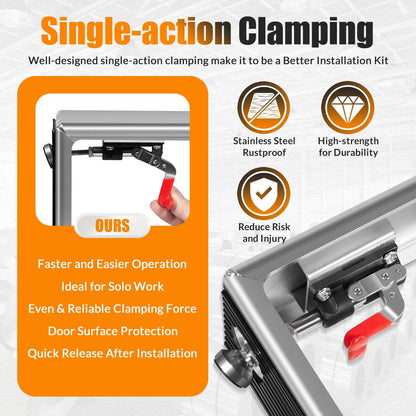 Solidspare Heavy Door Installation Hardware Tool Kit for 1-3/4" and 2-1/4" Doors Dual-Dolly