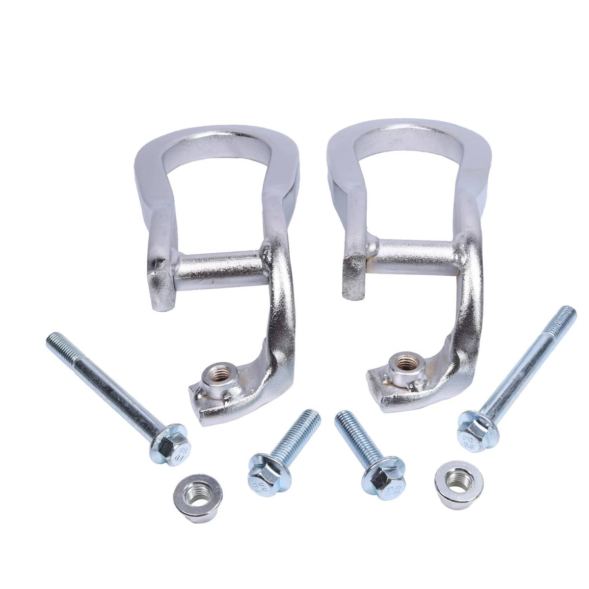Solidspare Pair Chrome Tow Hooks Kit 84072464 For 2015-2019 Silverado Sierra 2500HD& 3500HD