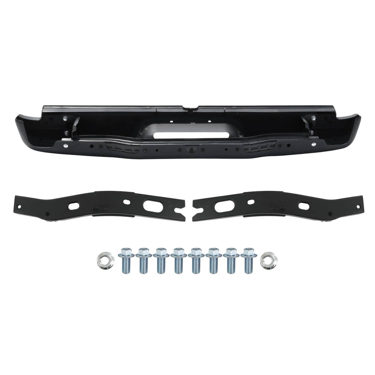 Solidspare Rear Steel Step Bumper For Toyota Tacoma 1995-2004 Truck Black Complete Assembly