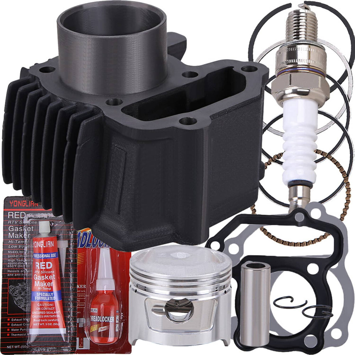 Solidspare Top End Kit For Yamaha YFM80 Moto 4 Raptor Grizzly Badger 80 Cylinder Piston