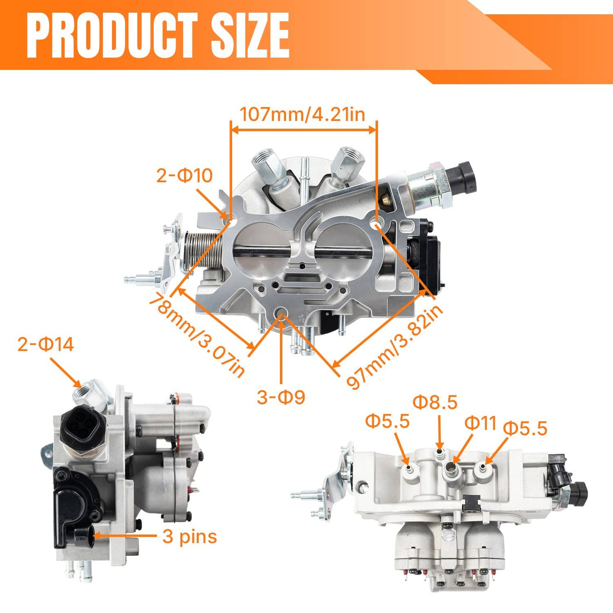 Solidspare 17093045 Throttle Body For Chevy GMC C1500 C2500 K1500 K2500 5.7L 1993 1994 1995