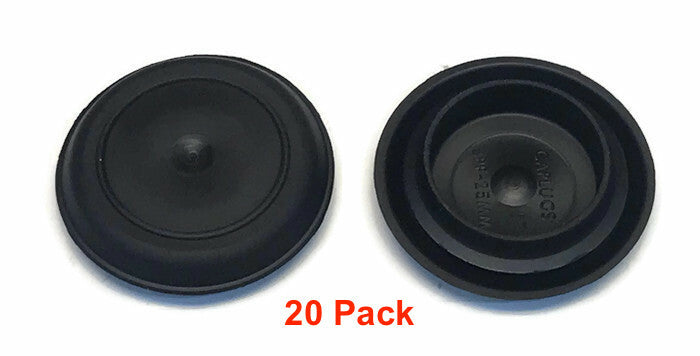 (20 Pack) 1" Inch Rubber Snap-In FLUSH MOUNT HOLE PLUG - Sheet Metal Fit Fender