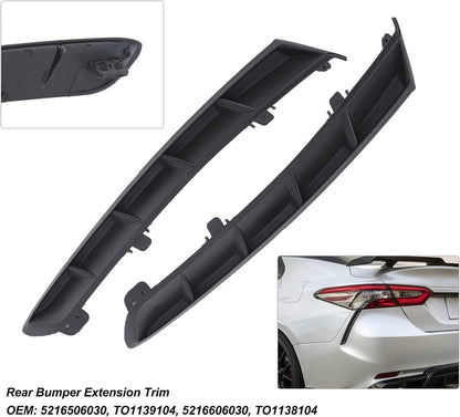 Solid Spare 2Pcs FOR 2018 - 2023 TOYOTA CAMRY REAR SIDE BUMPER EXTENSION TRIM MOLDING LH &RH