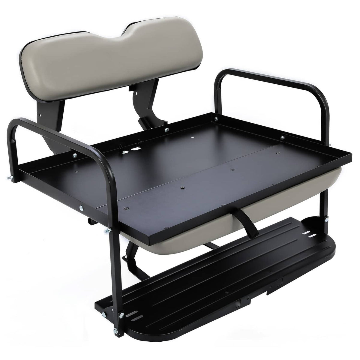 Solidspare Golf Cart Rear Flip Seat Kit Back Seat For Yamaha G14 G16 G19 G22 Gray
