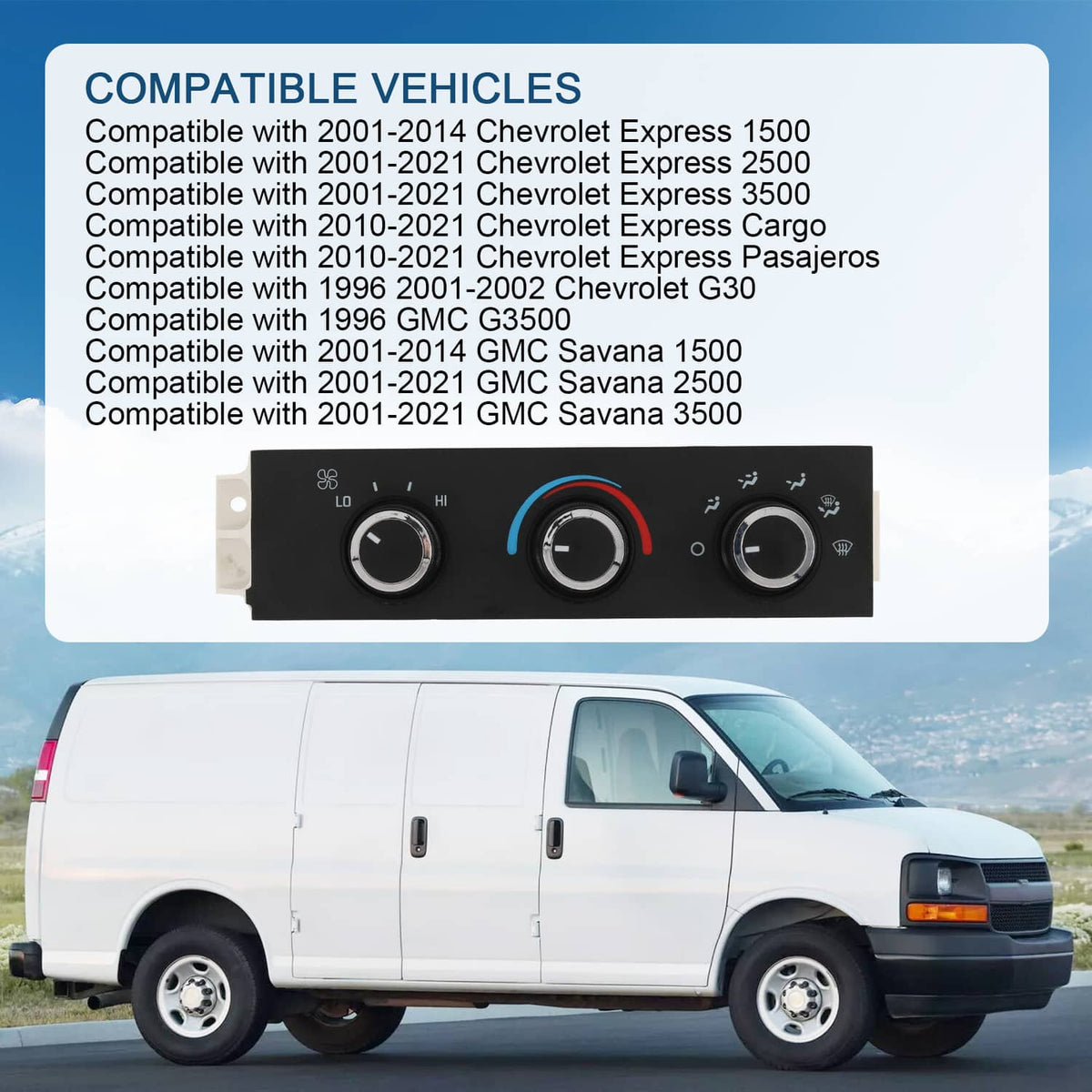 Solidspare AC Delco Climate Control Unit 84793086 For Chevy Express Van SaVana 3500 2500