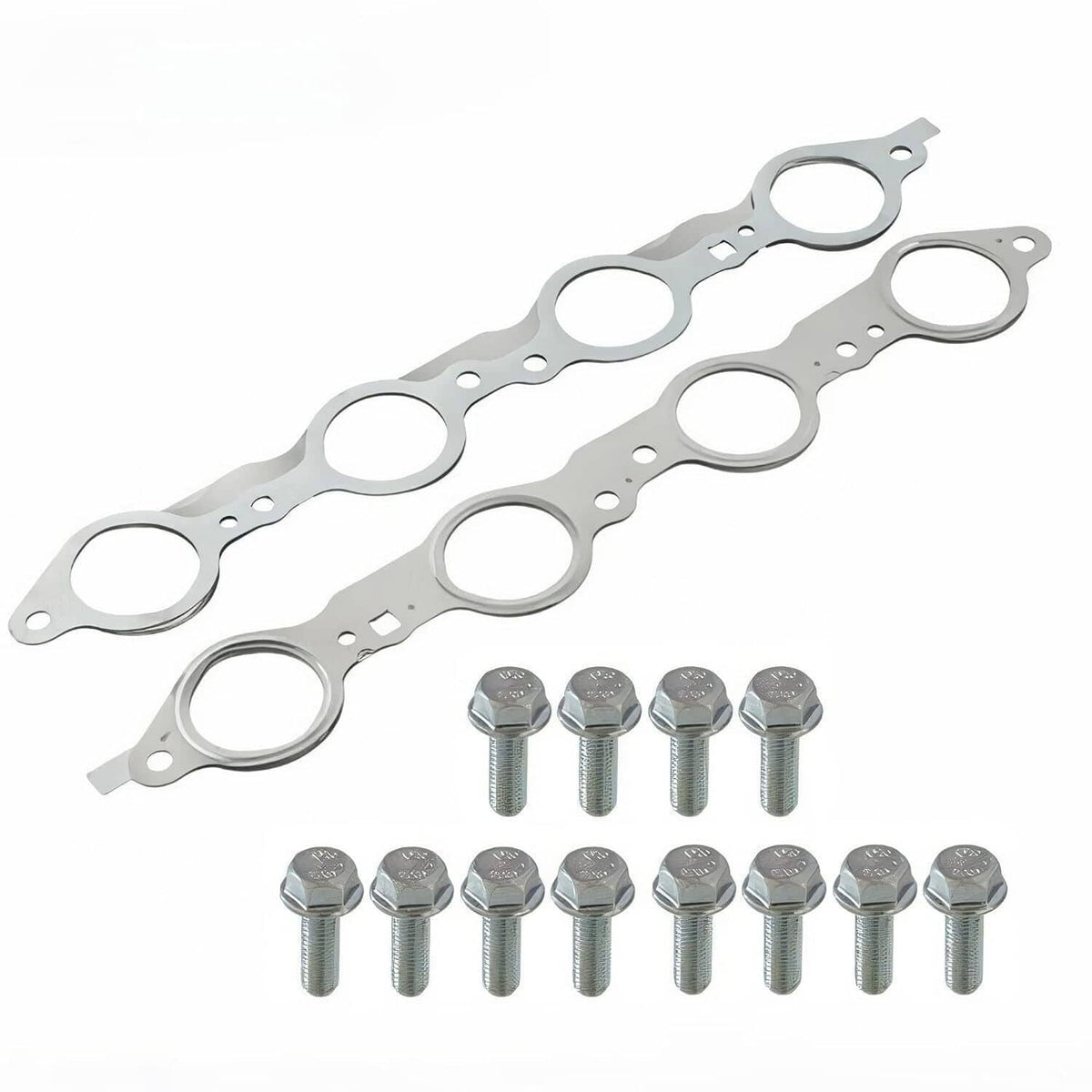Solidspare NEW LS MLS Manifold Header Gasket Pair W/Bolts For LS1 4.8 5.3 5.7 6.0 6.2L