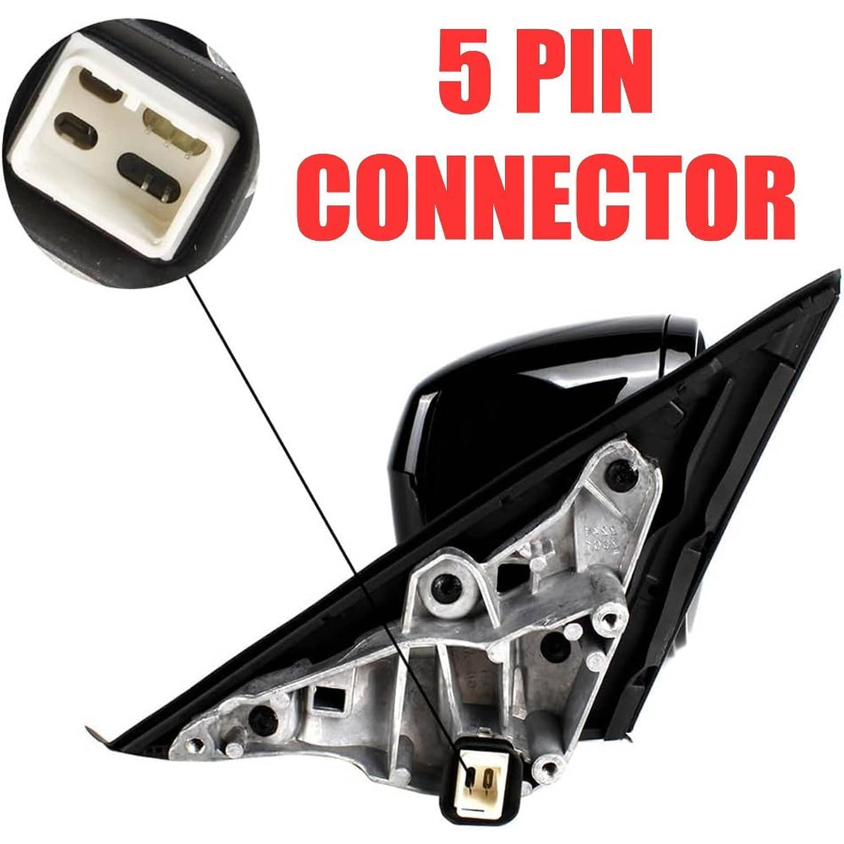 Solidspare Passenger Side Mirror w/ Blind Spot For 2019-2023 BMW 320i 330i 330e Black