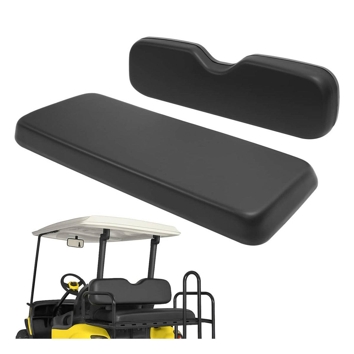 Solidspare Golf Cart Rear Seat Bottom Backrest Cushion For EZGO TXT RXV Club Car Precedent