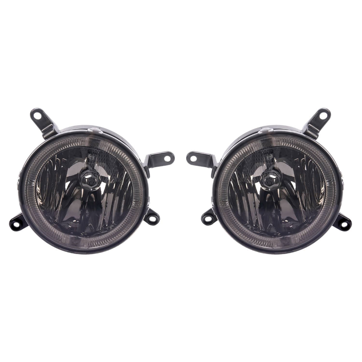 Solid Spare Fog Lights LED Halo Running Light Smoke Lens For Ford Mustang GT 2005-2009 RH&LH