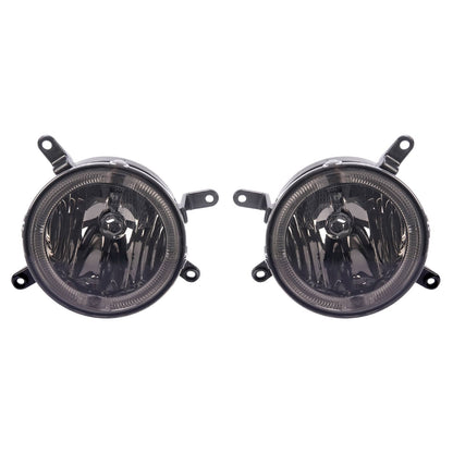 Solid Spare Fog Lights LED Halo Running Light Smoke Lens For Ford Mustang GT 2005-2009 RH&LH