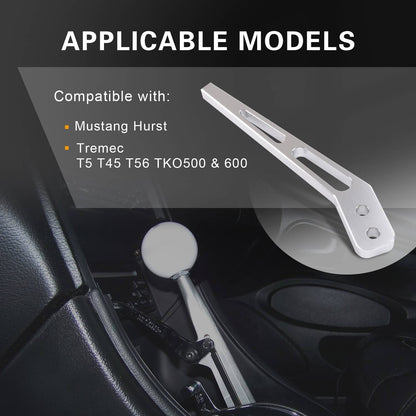 Solidspare 1 Set Billet 10" Bent Shifter Handle Lever for Tremec T5 T45 T56 hurst mustang