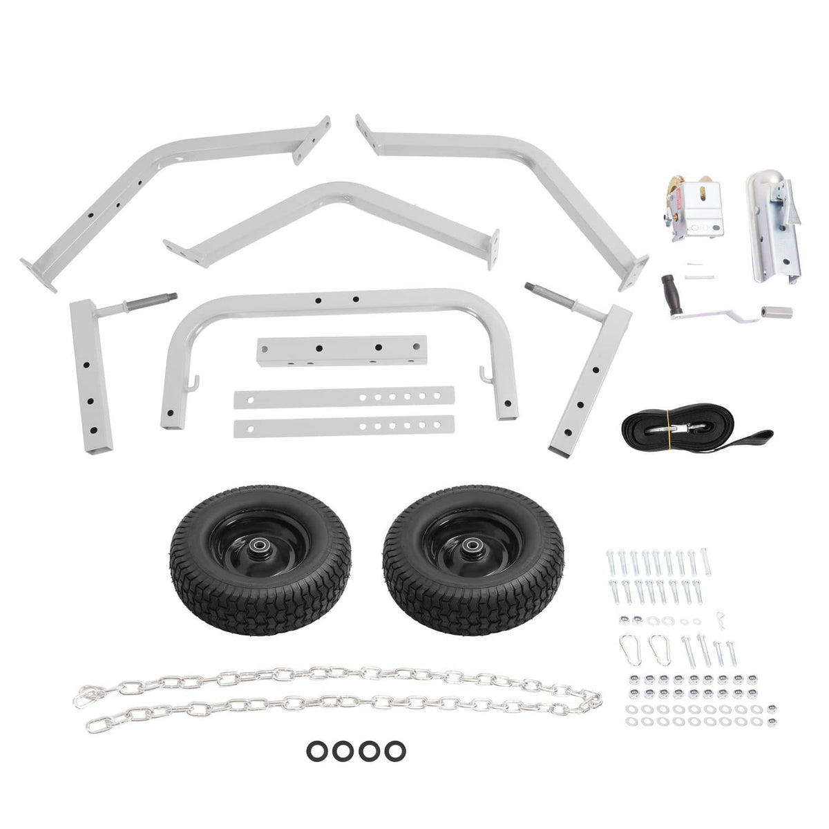 Solidspare Heavy-Duty Steel Log Skidder Arch Holder Set Logs Trailer Strong Load-bearing
