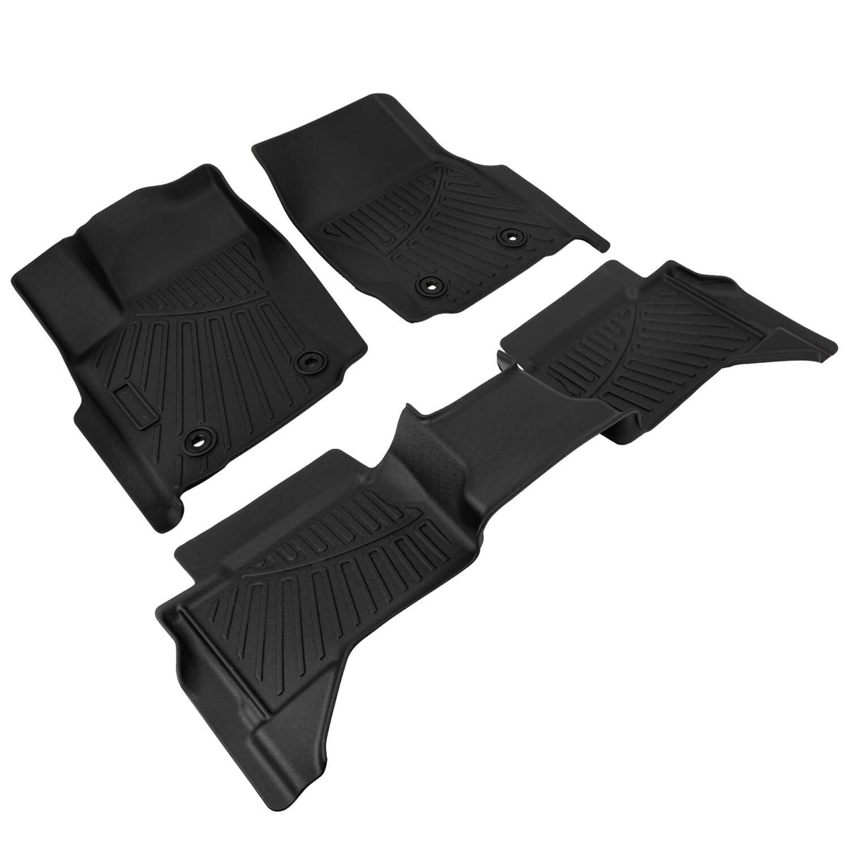 Solidspare TPE Floor Mats Fit For 2024 2025 2026 Toyota Tacoma Double Cab Floor Liner 3Pcs