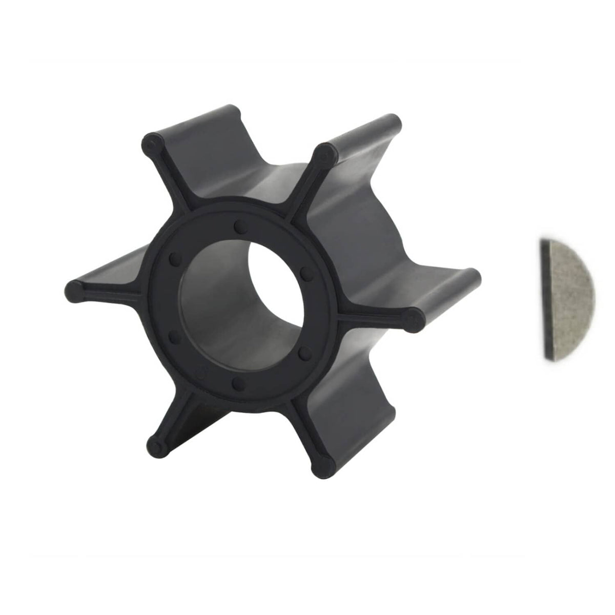 Solid Spare Water Pump Impeller&Key 47-95611M 47-81242M For Yamaha Mariner Outboard 8 15 HP