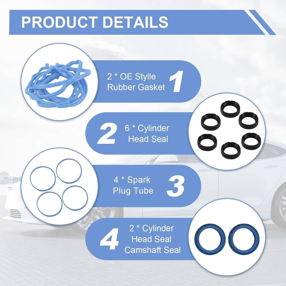 Solidspare Valve Cover Gasket Kit VS50805R For Chrysler Dodge Jeep Ram 11-16 3.6L DOHC 24V