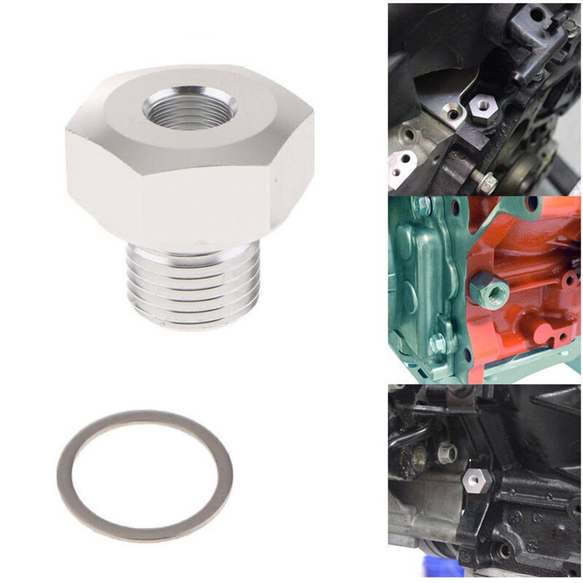 Solidspare Oil Pressure Sensor Adapter Male M16x1.5 to Female 1/8 NPT for GM LS Engine Swap