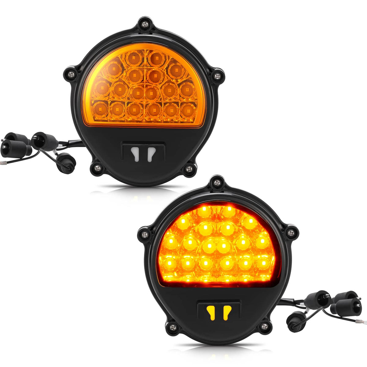 Solid Spare 2PCS LED Front Amber Turn Signal Parking lights For Humvee M35 M998 #12422957