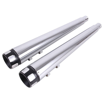 Solidspare 4" Megaphone Slip-Ons Exhaust Pipes Mufflers For Harley Electra Glide Road King