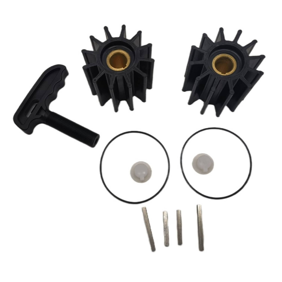 Solid Spare 2Sets Impeller Kits Replaces Sherwood 17000K Cummins Caterpillar With Puller