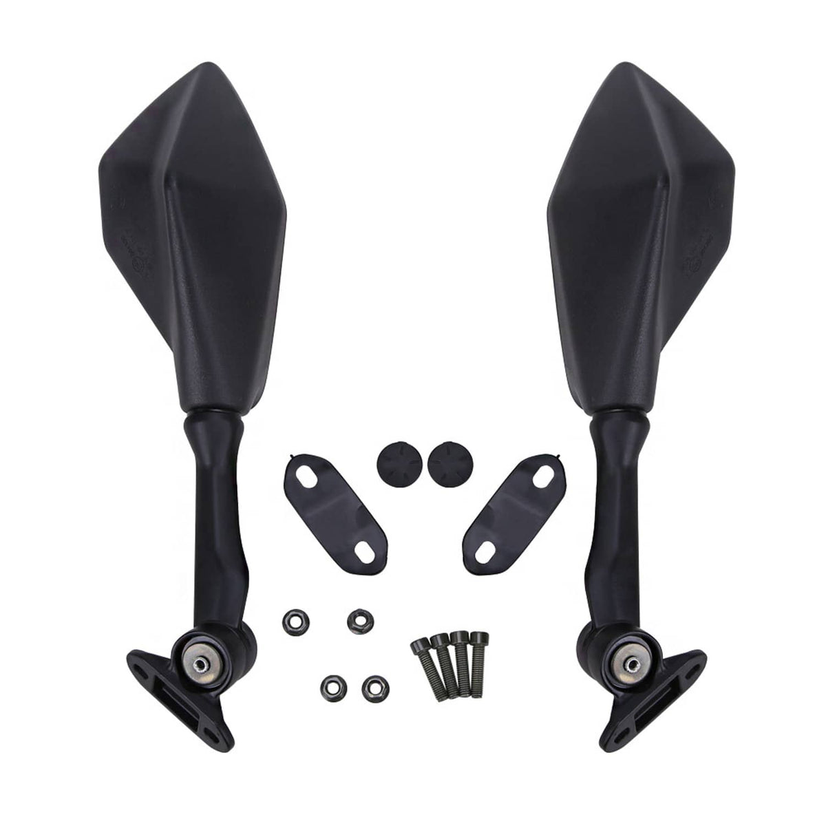 Solidspare For Kawasaki Ninja ZX6R 636 2011-2017 Left & Right Rearview Side Mirrors Black